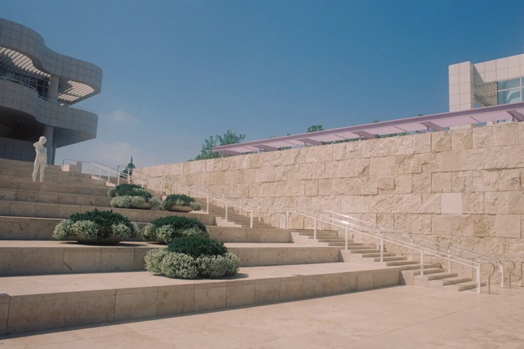 The Getty Center. Michael Allan-Wood. OM4-Ti, Zuiko 85mm f/2, Vision 3 500T + 85B filter.