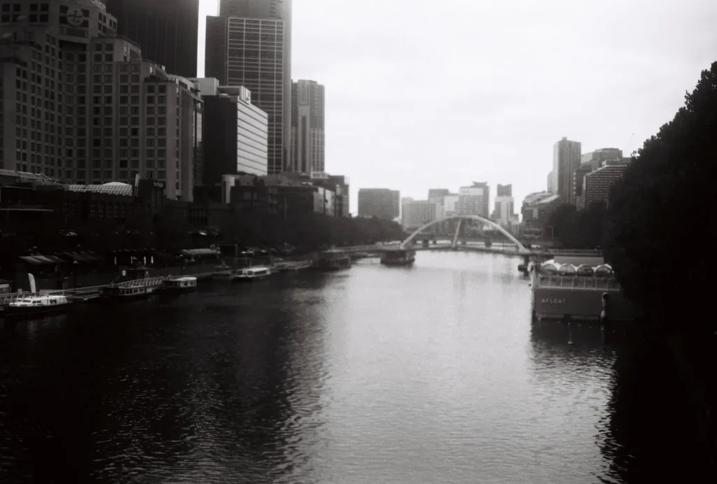 Melbourne river taken from bridge