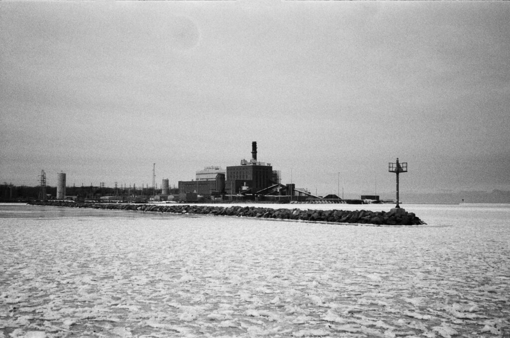 Purina Factory on a Frozen Lake