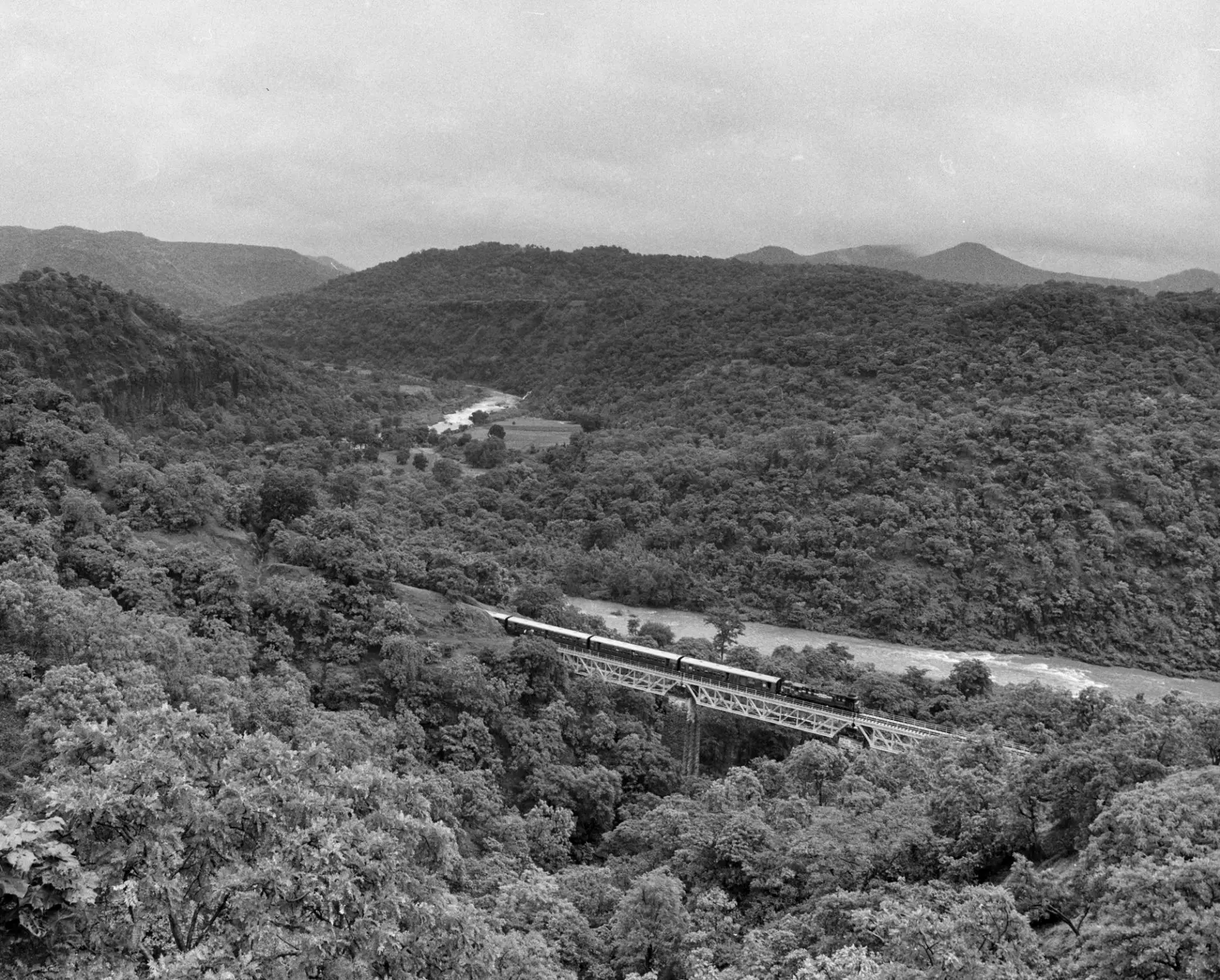 Train Passes Over Ravine Viaduct 1