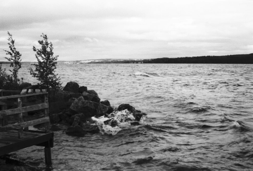 Seaside on a windy day