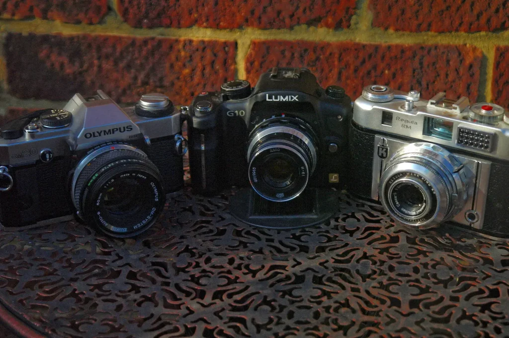 three cameras