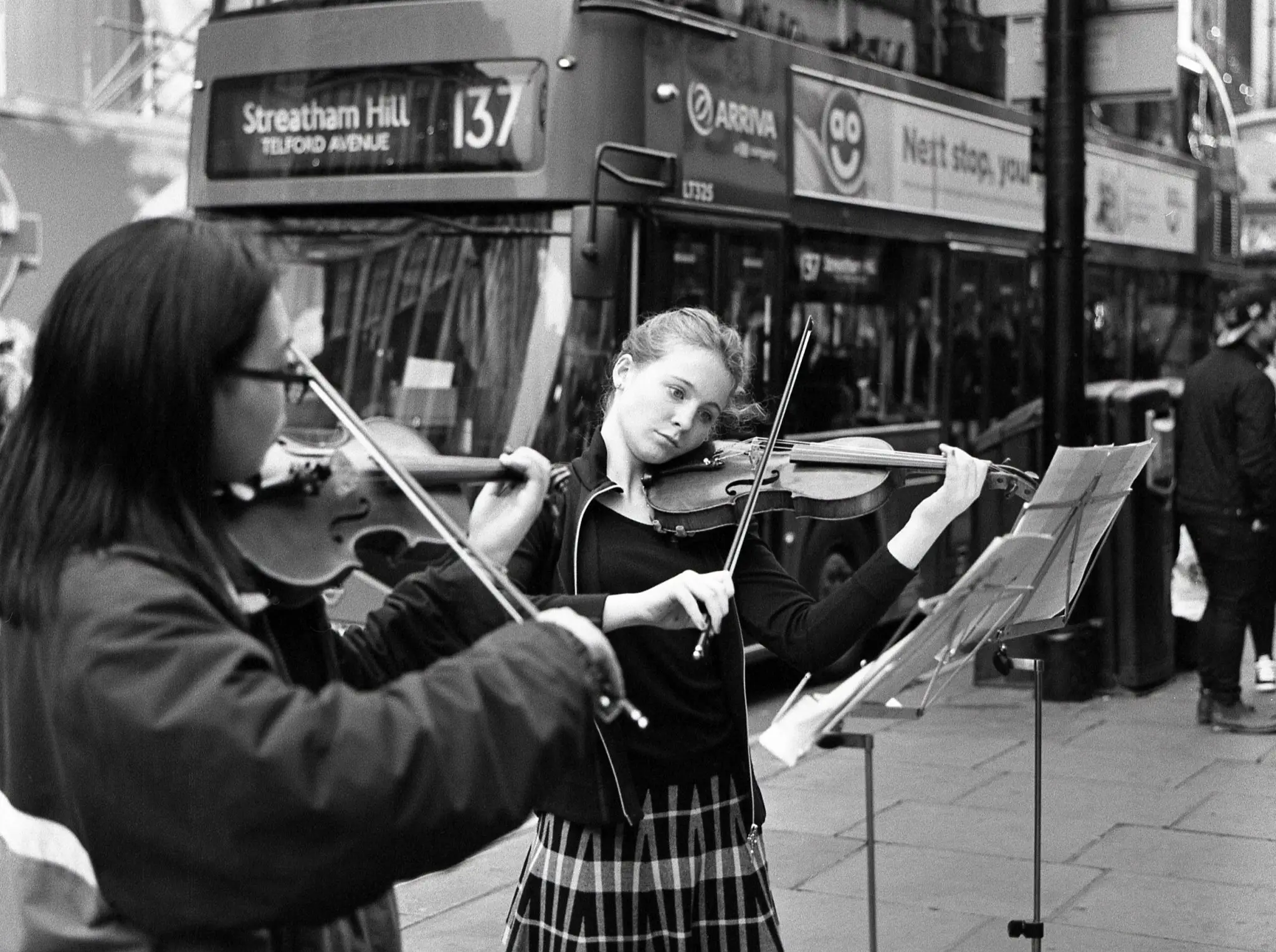 Violinists on Kodak Tri-X