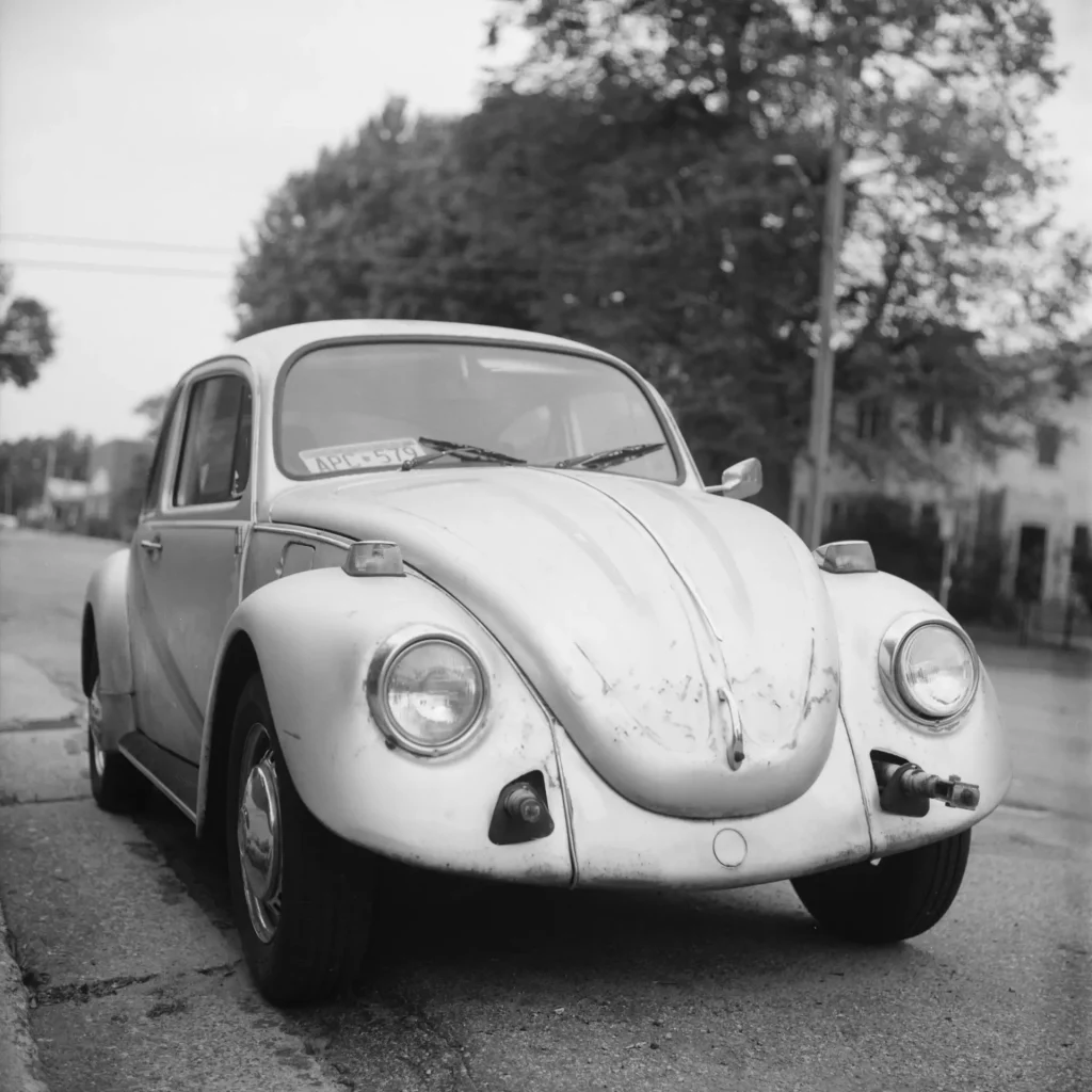 VW Bug taken with Rolleiflex 2.8C