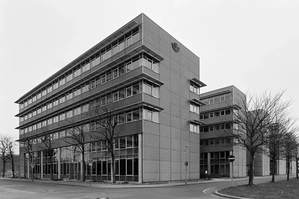 Modern office buildings located at Bult quater in Hannover, Germany.