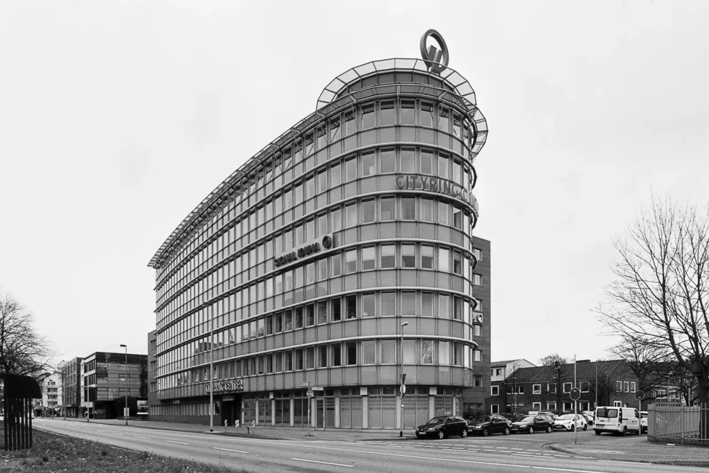 Signal Iduna office building, located at Vahrenwalder Strasse in Hannover, Germany.