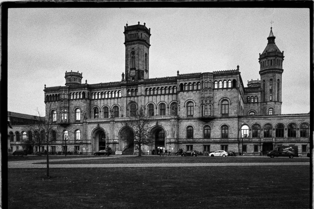 Leibniz University Hannover's Welf castle shot on black-and-white film