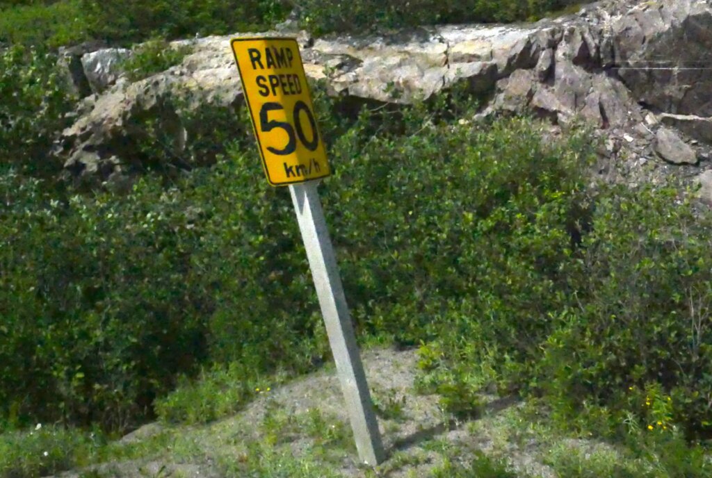 Road-side exit sign