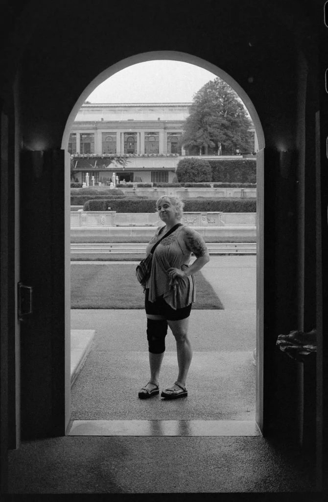 Wifey standing in archway