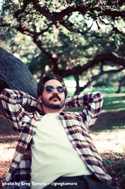 person lounging outside in the sun