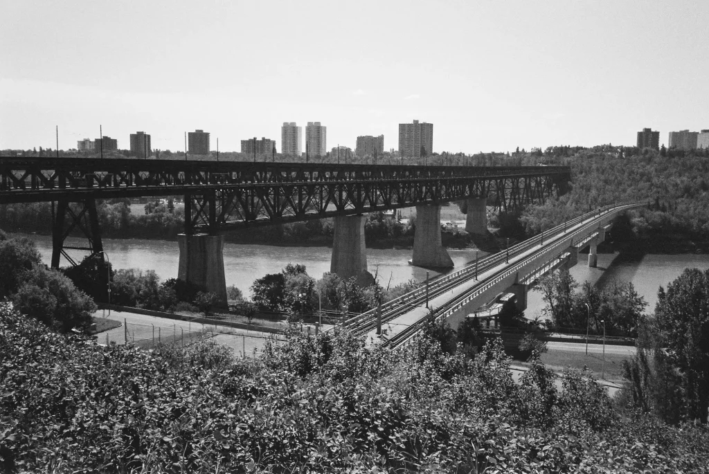 The High Level and Low Level Bridges, Edmonton - Tmax 400