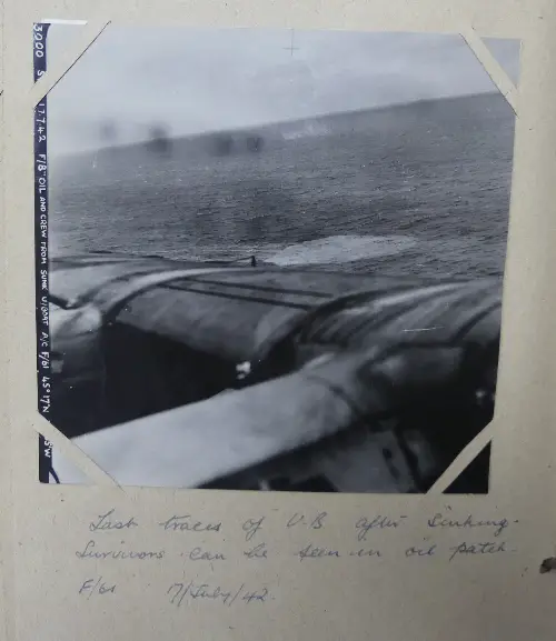 An image of a U-boat sinking