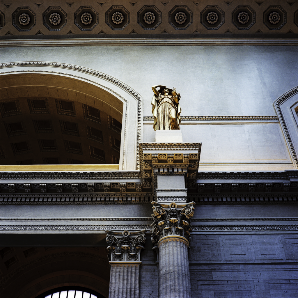 Statue in the ceiling