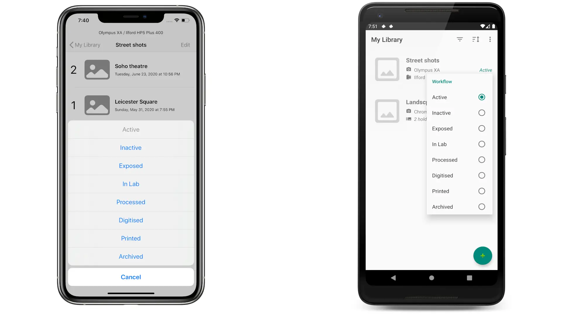 Workflow, iOS and Android