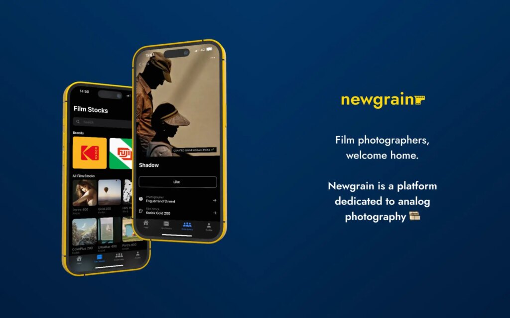 Newgrain analogue photography mobile app