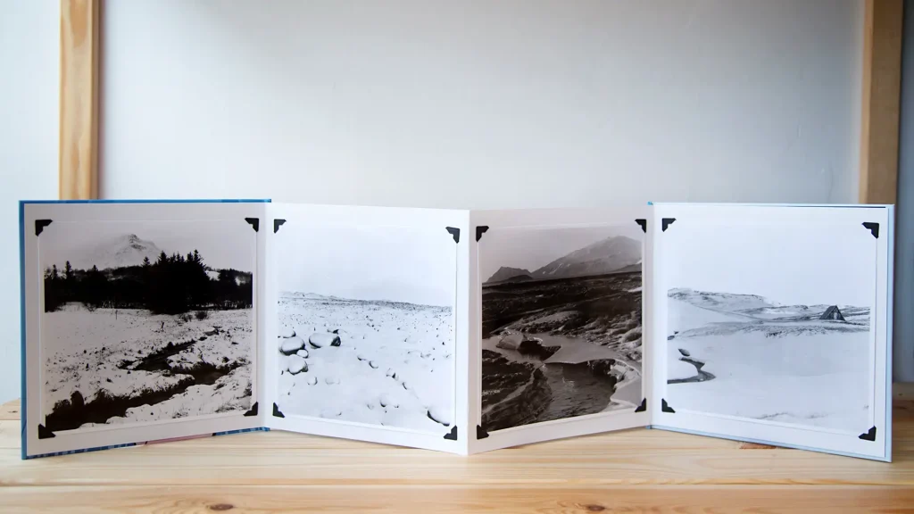Birta Brótt og Bleik book with four darkroom prints inside