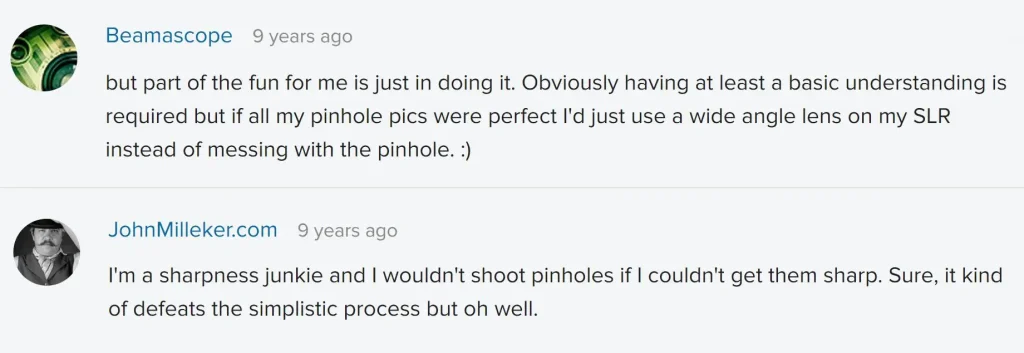 flickr comments on sharpness