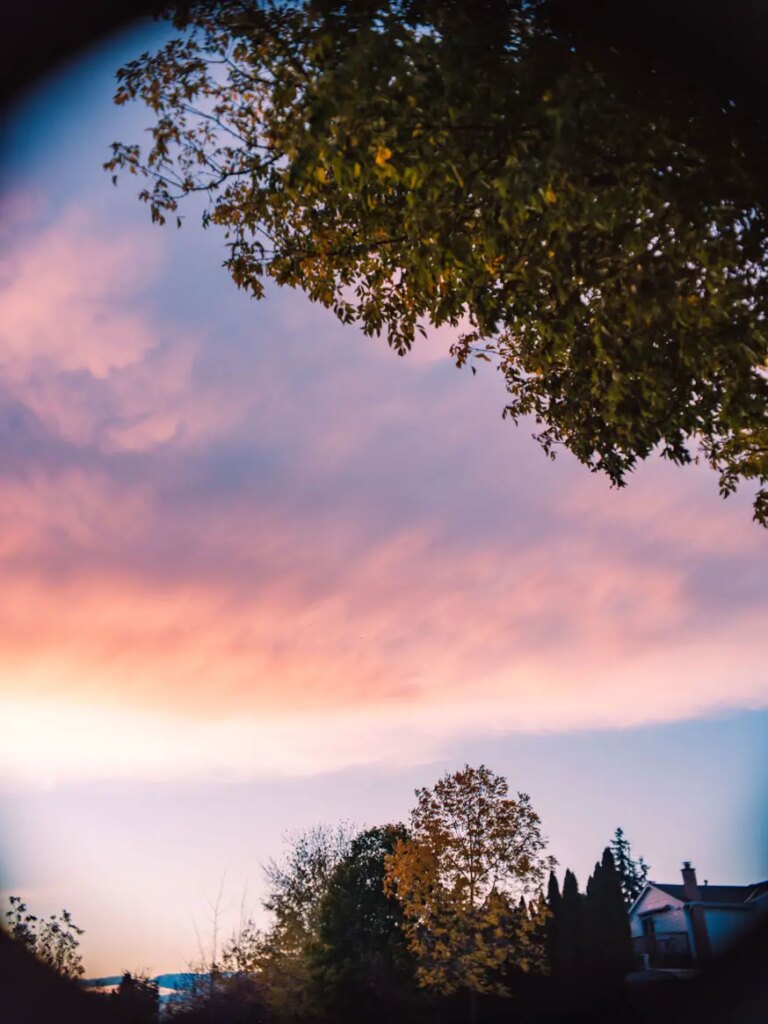 pastel coloured clouds