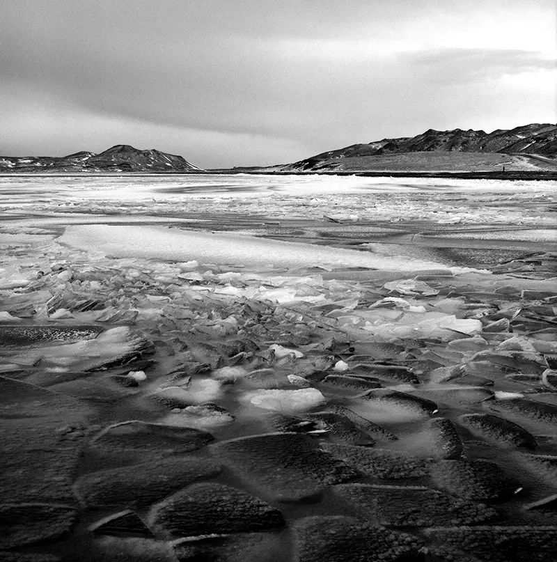 Frozen lake