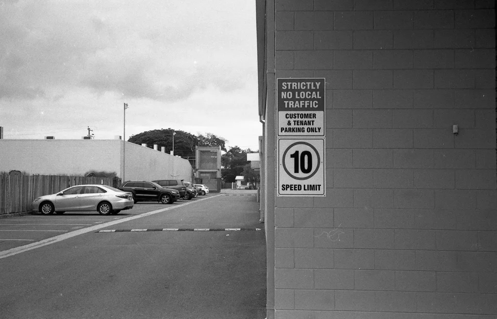 photo of parking area made with Ricoh Shotmaster Zoom Super Date