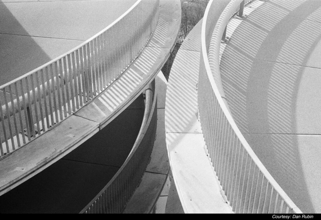black and white architectural image taken on double xx from atlanta film co