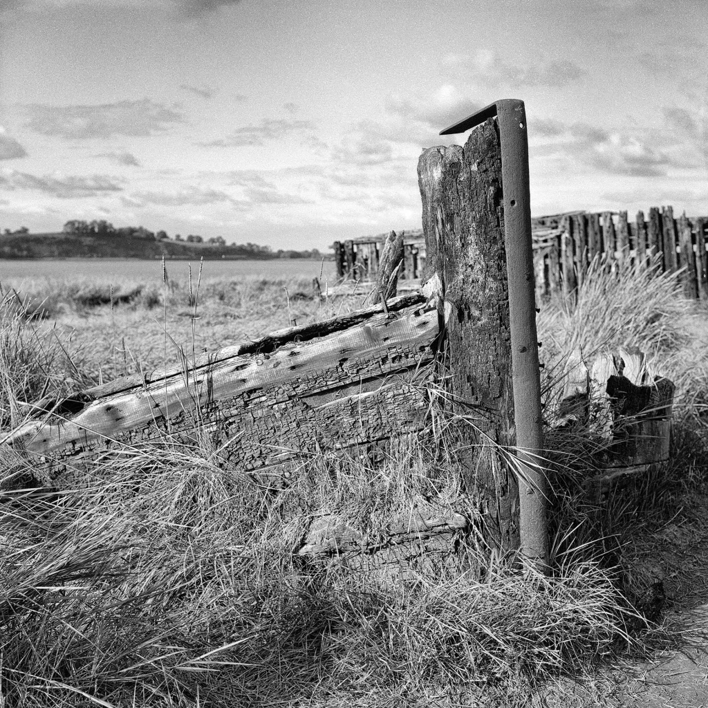 Beached boat on the banks of the Severn.