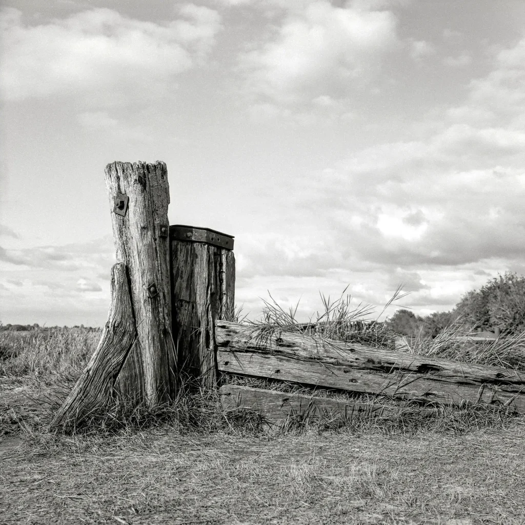 Beached boat on the banks of the Severn. Taken with Rolleiflex 3.5F.