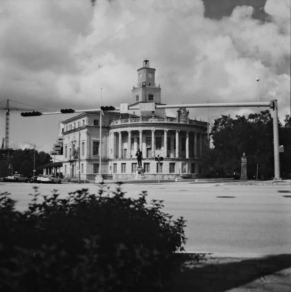 Coral Gables City Hall, yellow filter