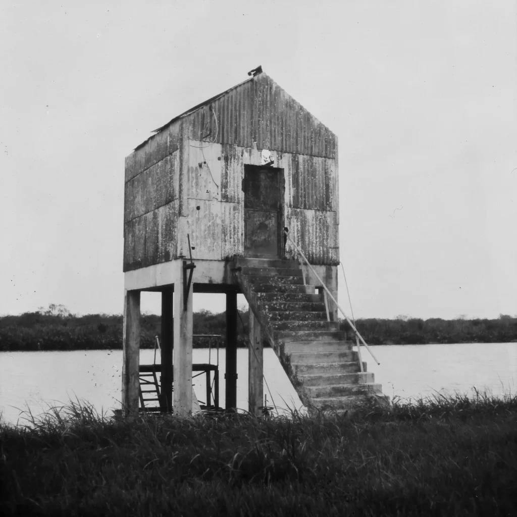 Vintage water pump station, Lake Okeechobee, Fl