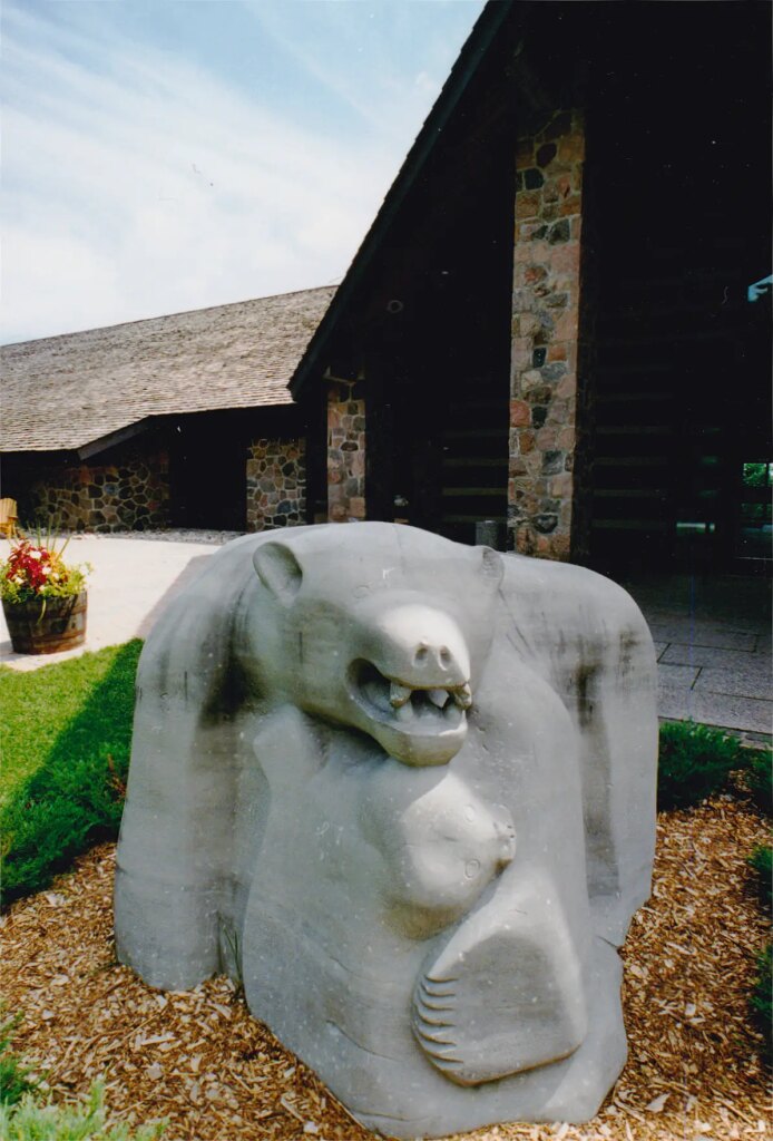 Scan of print of sculpture at Macmichael Canadian Art Collection, Kleinburg, Ontario processed in Affinity Photo