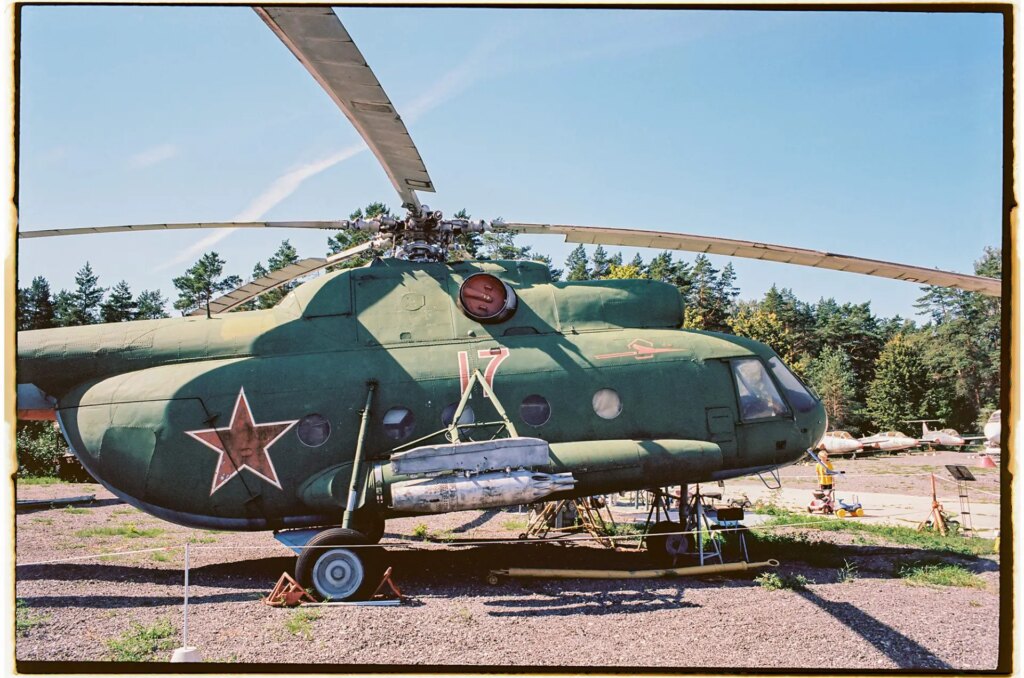 decrepit Soviet helicopter