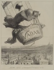 Nadar élevant la Photographie à la hauteur de l’Art (Nadar elevating Photography to Art). Honoré Daumier (1863)