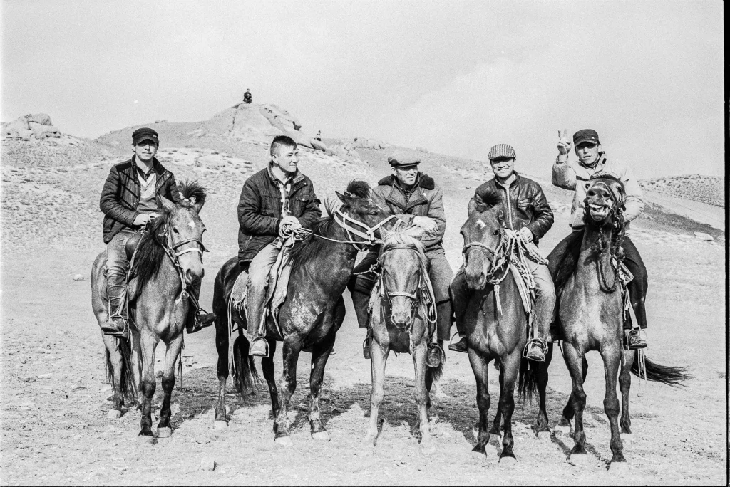 Men on horseback in Mongola