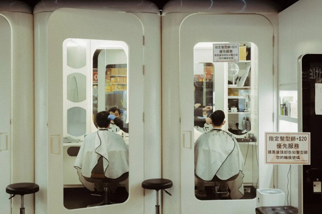 Semi-symmetry in a Barbershop