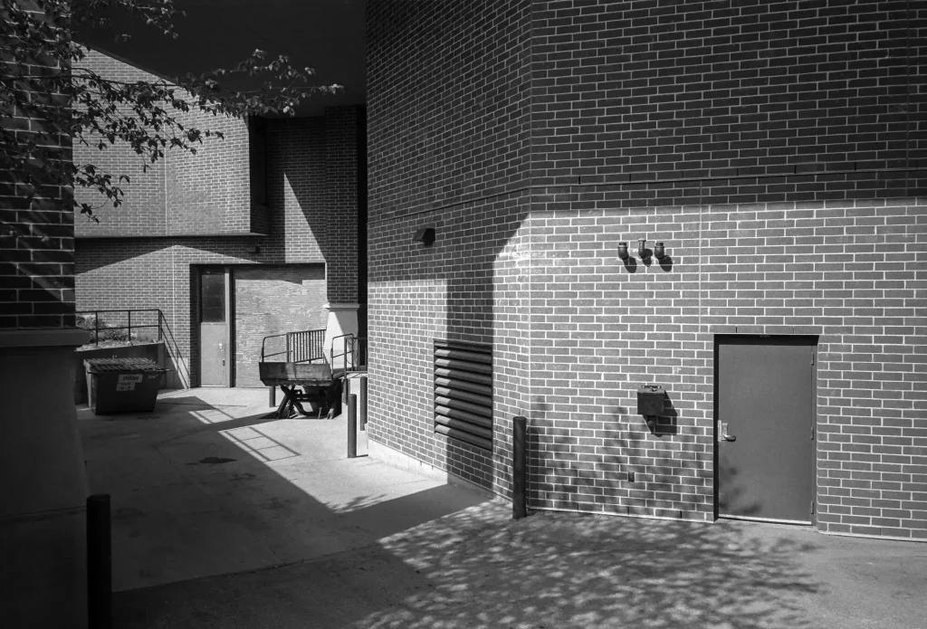 Photo of Weeks Hall loading area. UW-Madison.