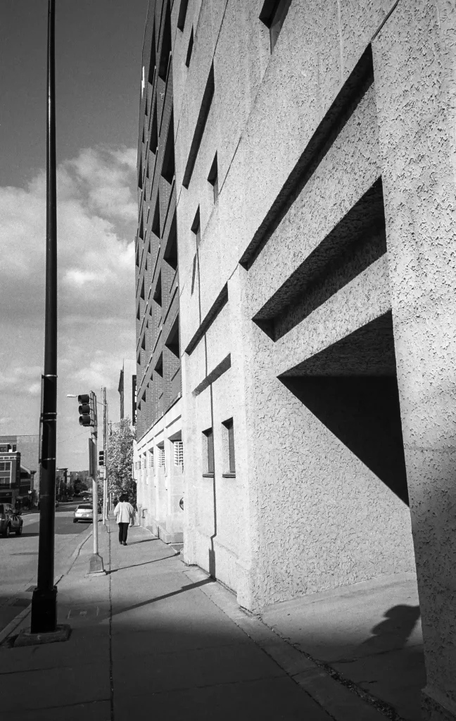 Photo of a woman on Wilson Street in Madison, WI.