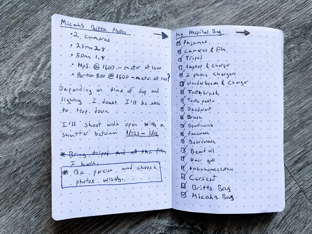 My field notes