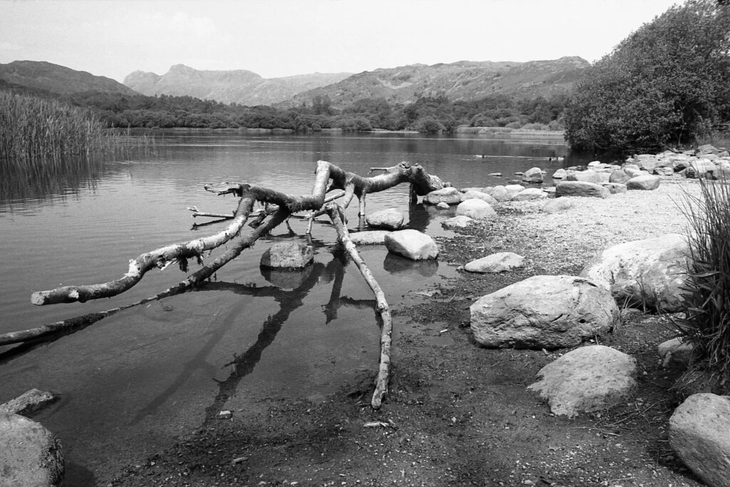 Derwent Water, OM1, Kodak 400tx