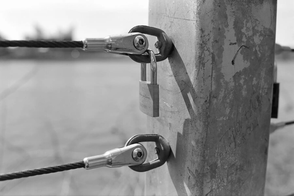 Photograph of a fence outdoors on Orto