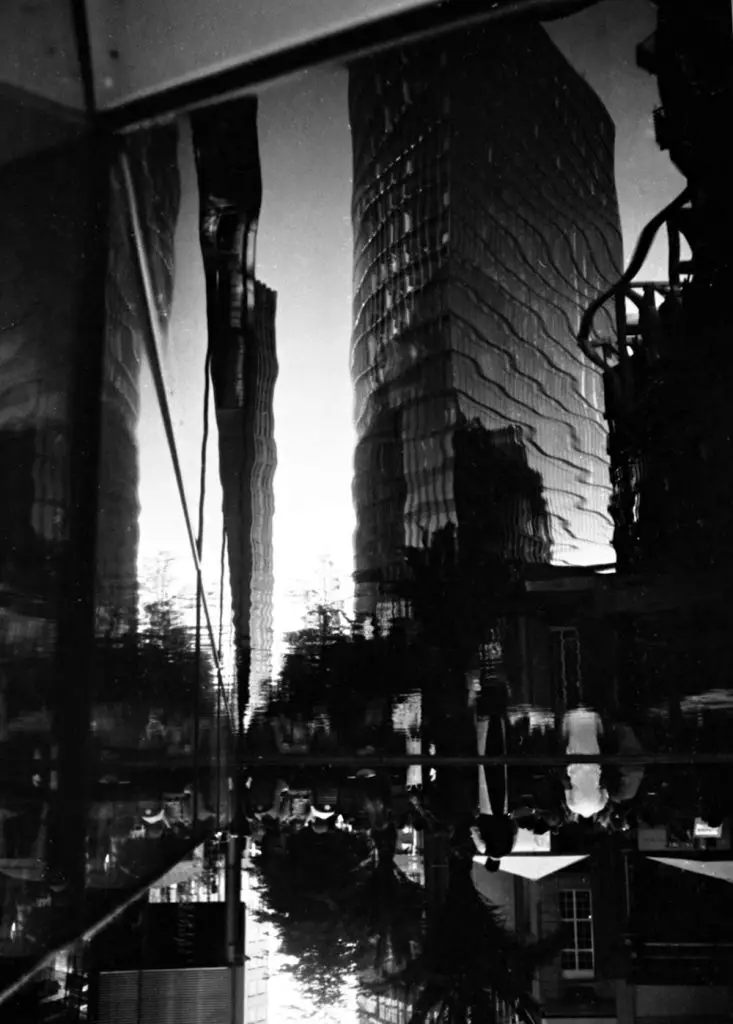 street reflections photographed with the Minox 35GT