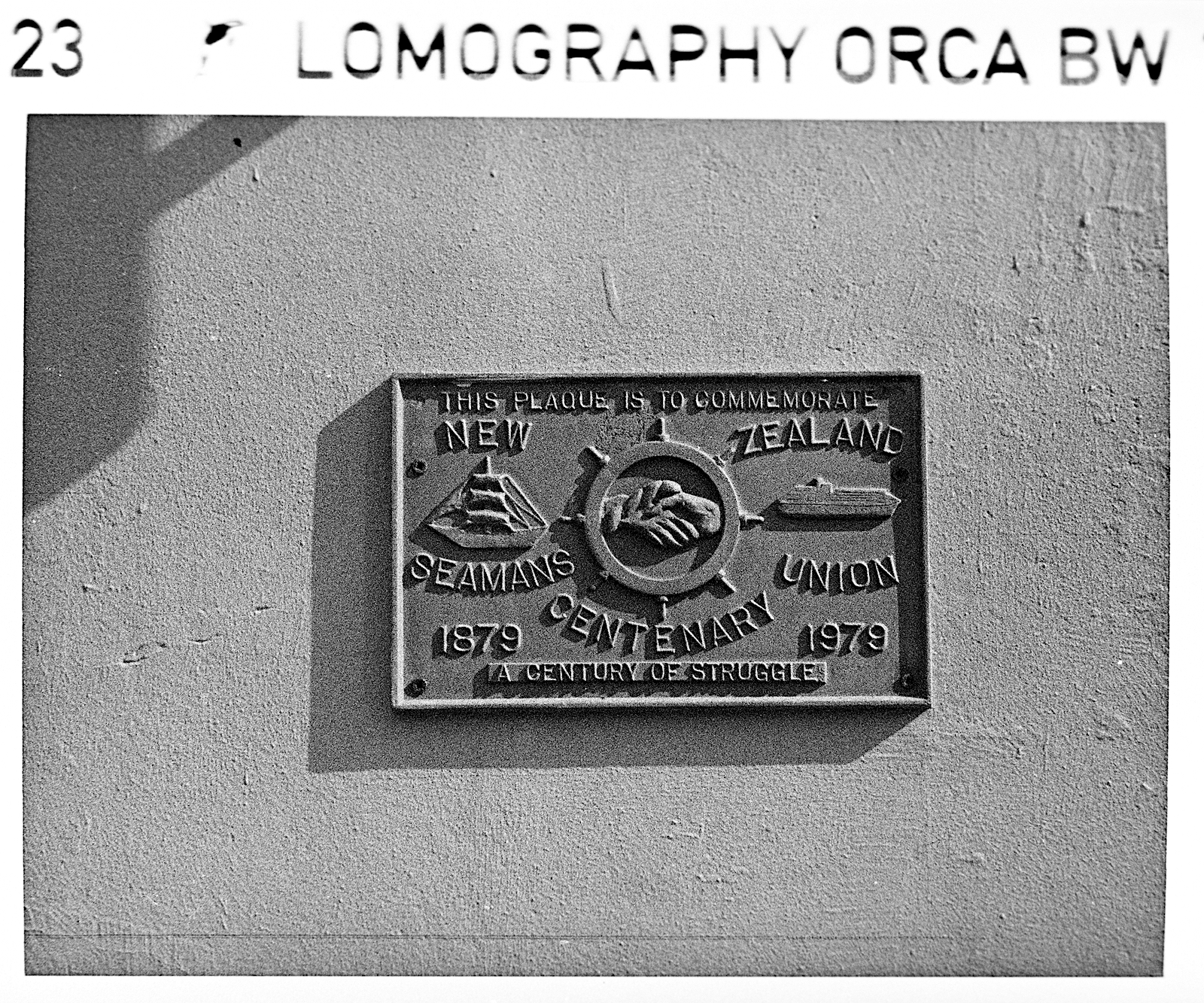 Wall plaque, Port Chalmers, Dunedin.