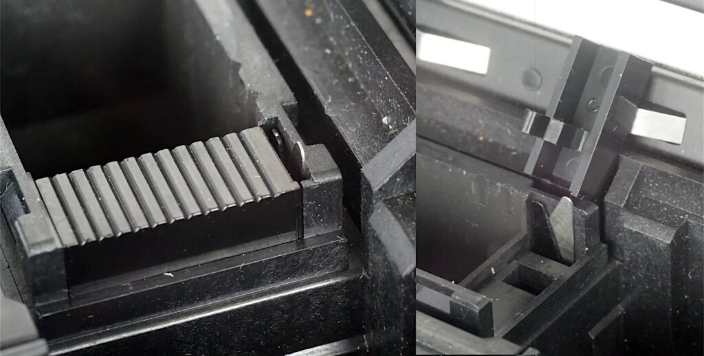 Unmodified gate at sensor position and removeable section.