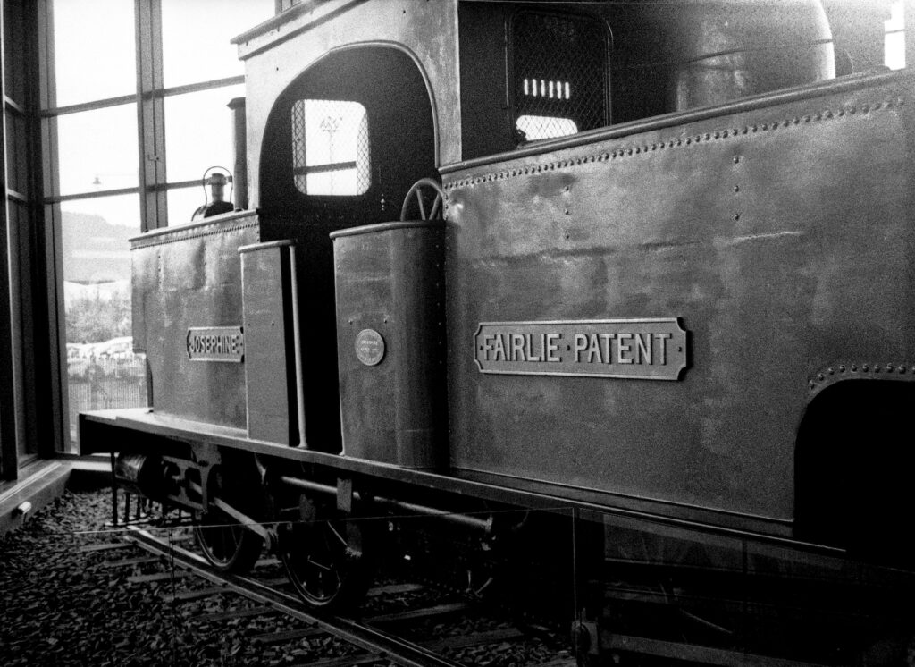 Rollei Superpan 200, Rodinal 1:25 - Double Fairlie Loco in Dunedin's Toitu museum.