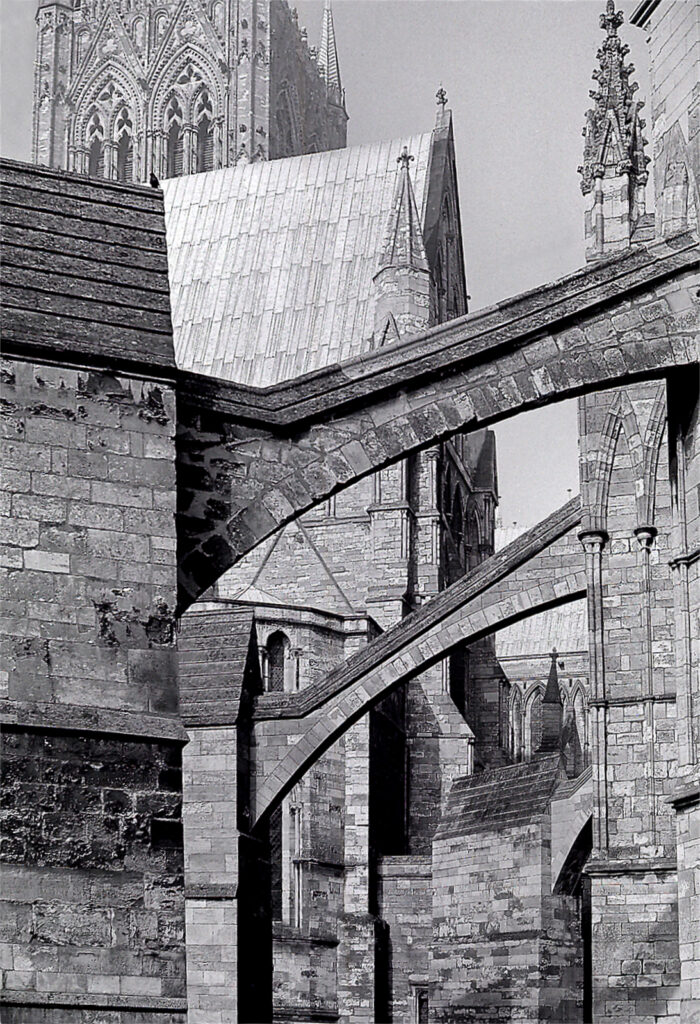 Flying buttresses, Lincoln Cathedral.