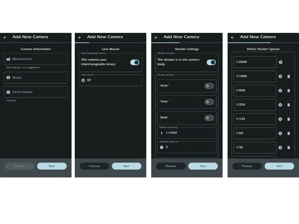 Crown and Flint Mobile Metadata & Management App for Film Photographers