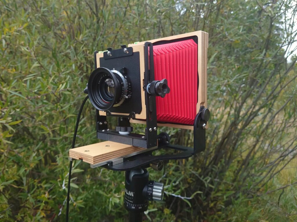 front view of an Intrepid 4x5 camera