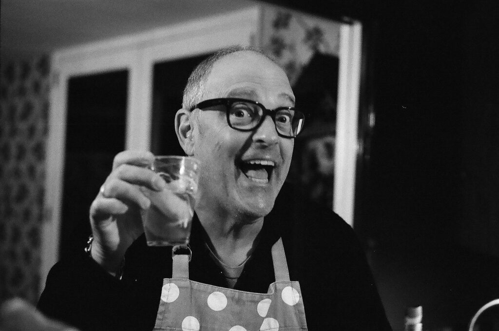 Cheers! Leica M3, Summicron-M 50mm f/2, Ilford HP5 +3