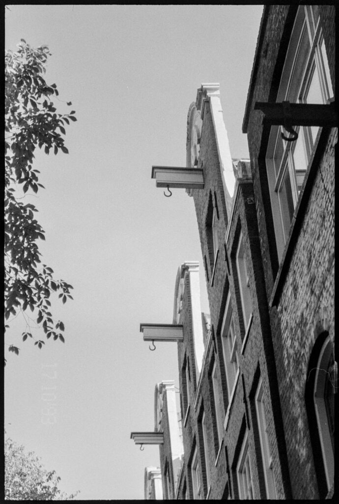 Facades of houses along Amsterdam canal