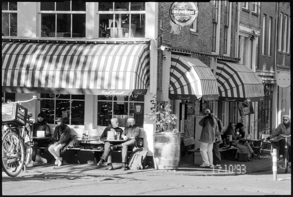 Mid day view on brown cafe in the Amsterdam city centre - Nikon Zoom 700 VR