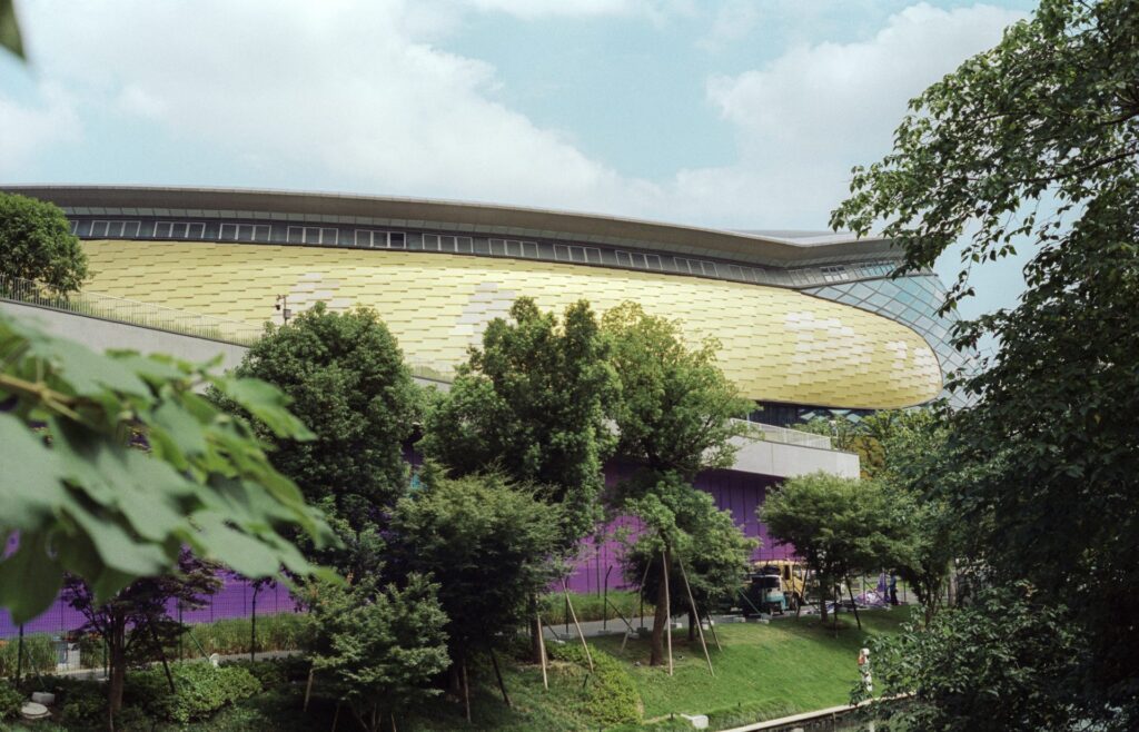 Hangzhou Asian Games Venue - Gongshu Canal Sports Park glows in the midday sun